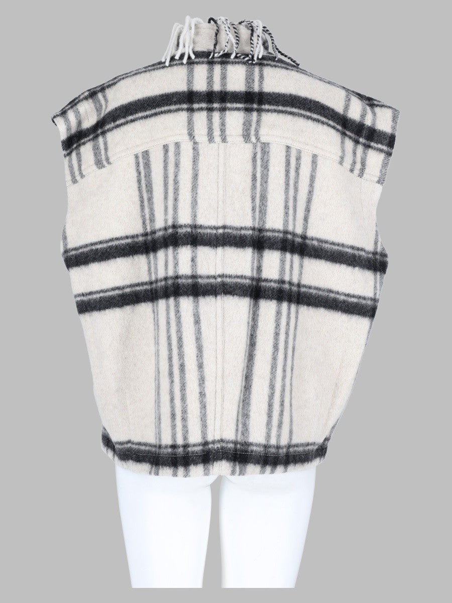 Isabel Marant Étoile Women's Gilet Ginesa Con Frange Grey