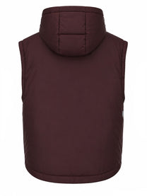 S MAX MARA Women's Gilet Imbottito Con Cappuccio Red