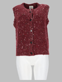 Alysi Women's Gilet in Maglia Red