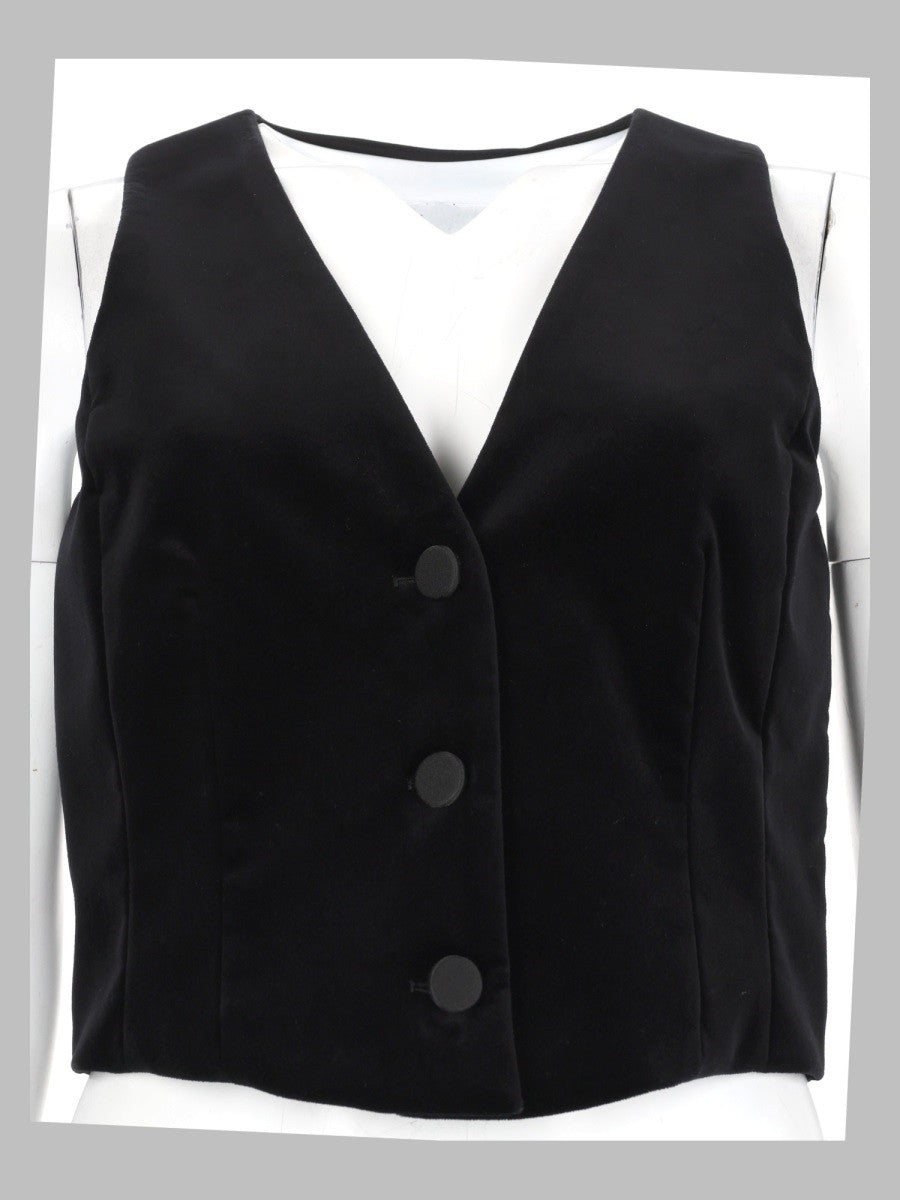 Max Mara Studio Women's Gilet in Velluto Liscio Black