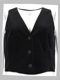 Max Mara Studio Women's Gilet in Velluto Liscio Black