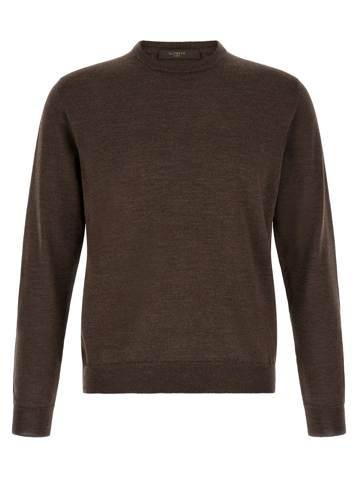 Zanone Giro Sweater Brown