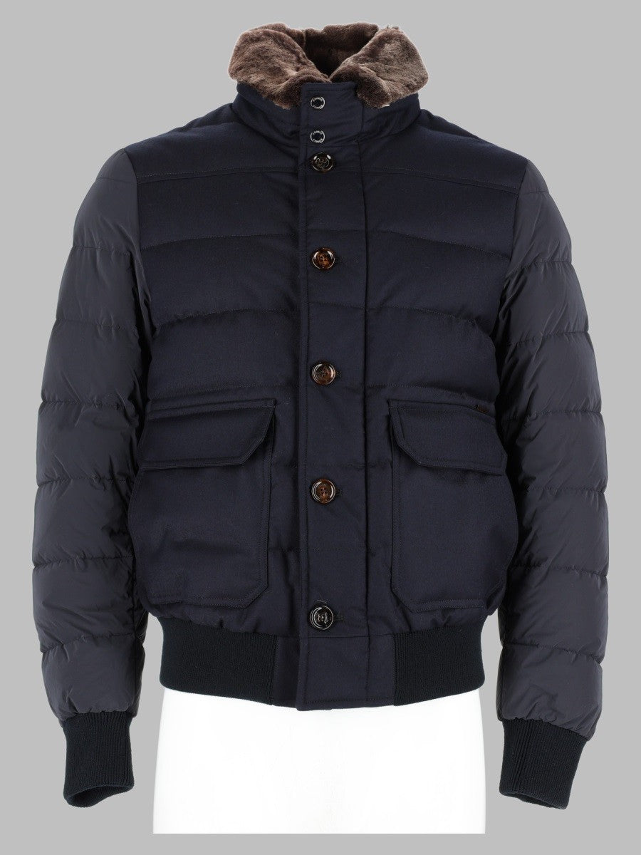 MooRER Men's Giubbotto Imbottito Fantoni Blue