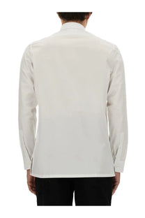 Givenchy men’s classic crisp white long-sleeved dress shirt with a tailored fit and classic collar