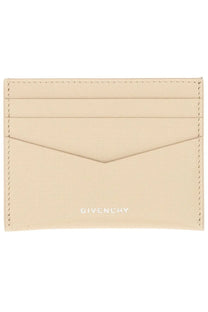 Givenchy men’s classique 4g beige leather card holder with subtle stitching and minimalist design