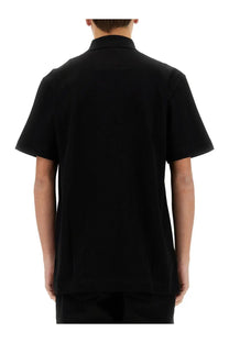 Givenchy men’s black cotton polo shirt with short sleeves and collar for casual wear