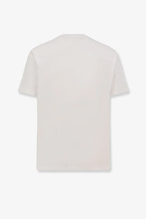 Givenchy men’s cream-colored cotton shirt with short sleeves crew neck and minimalist design