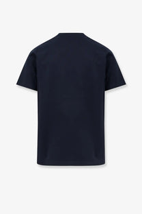 Dark navy blue short-sleeved minimalist t-shirt in cotton by Givenchy menswear with a simple design