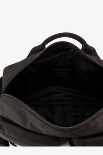 Givenchy men’s essential nylon belt bag black with minimalist design and dual top handles in black nylon