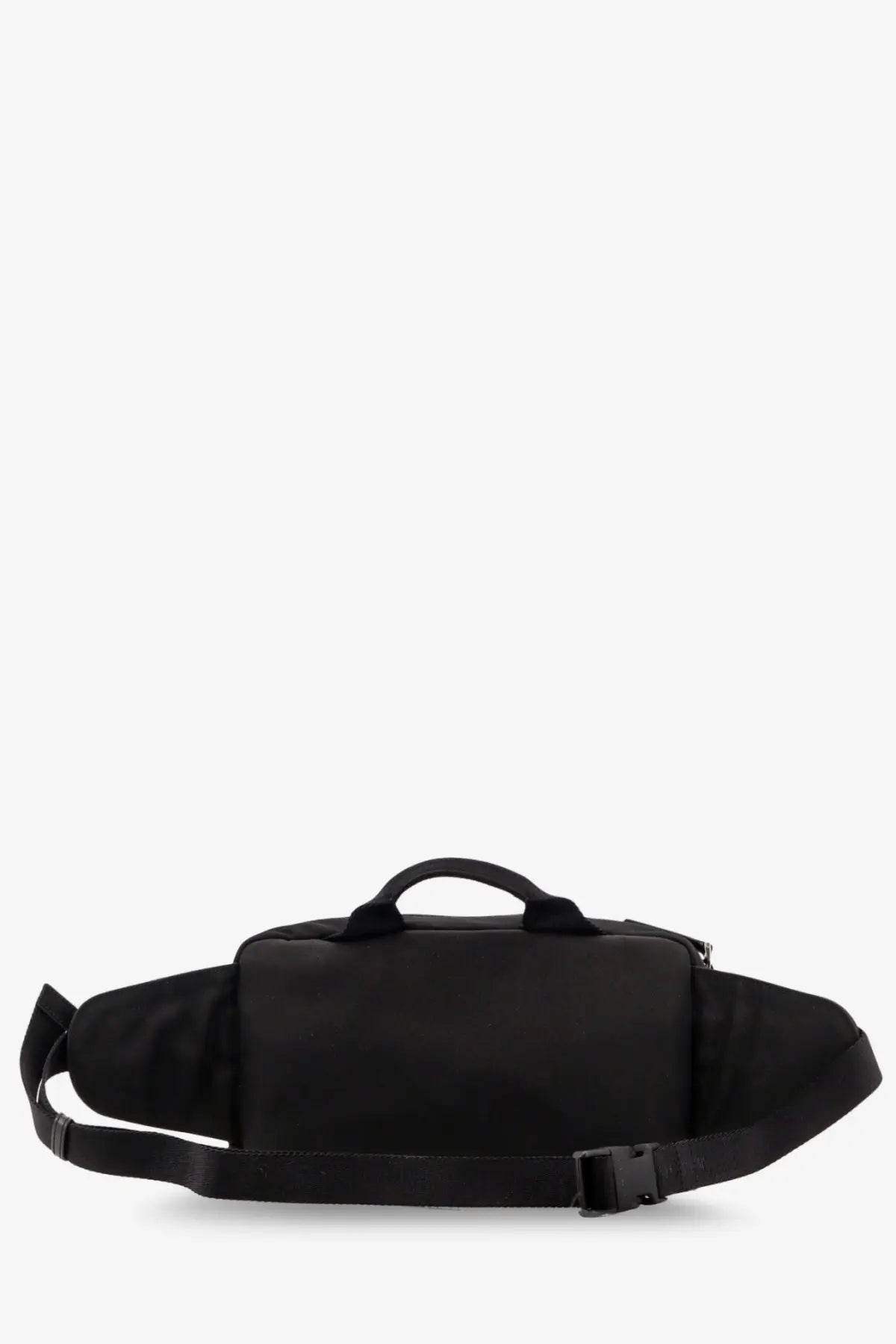 Givenchy men’s essential black nylon belt bag with top handle and adjustable strap for versatile carry