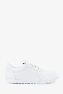 Givenchy men’s glide runner leather sneakers white with smooth leather upper and textured rubber sole