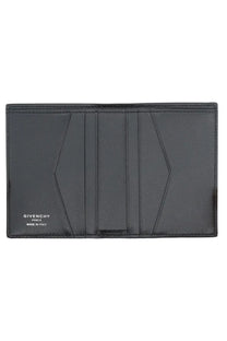 Givenchy men’s grain leather card holder black with sleek minimalist design and embossed branding visible in front view