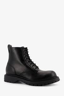 Givenchy men’s black leather ankle boots with laces and a chunky sole for durable stylish wear