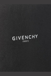 Givenchy mens leather clutch bag black with embossed silver logo made of smooth leather