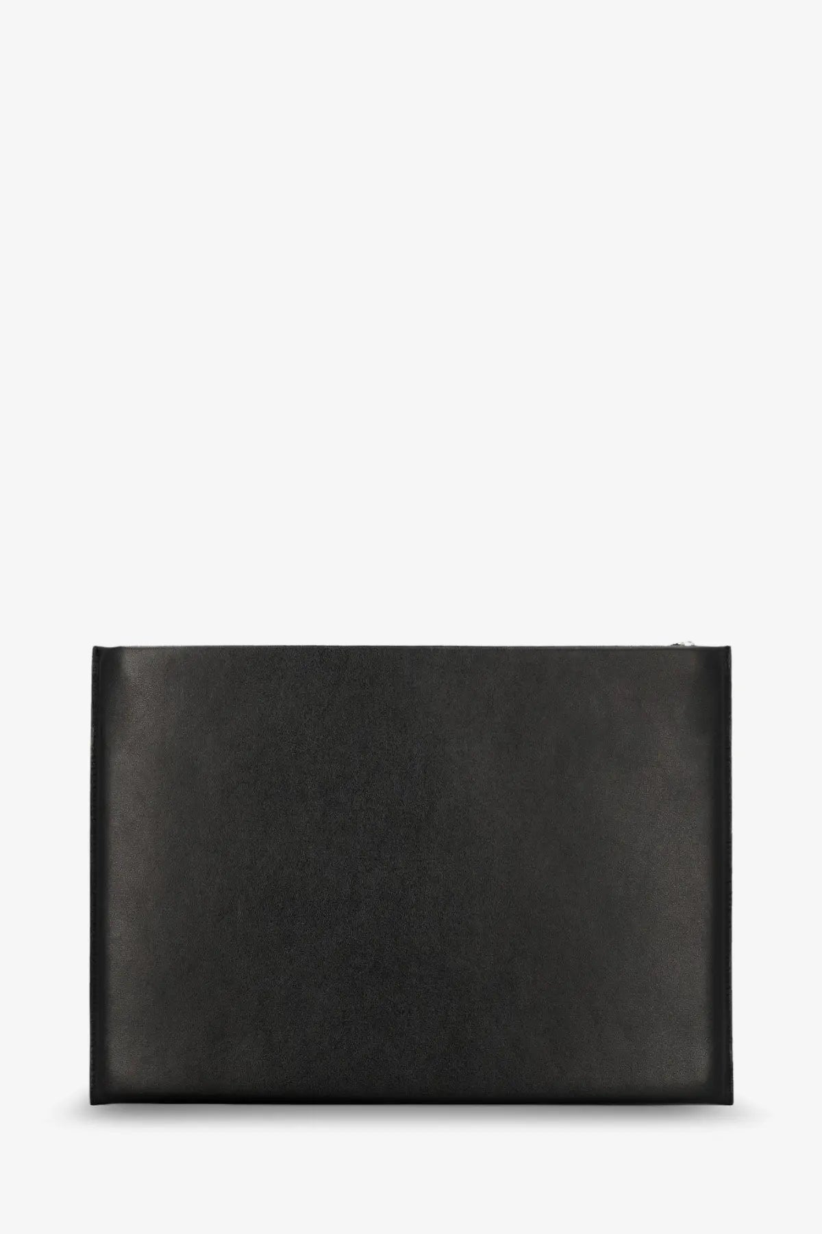 Givenchy men’s black leather clutch bag with sleek minimalist design and subtle stitching along the edges