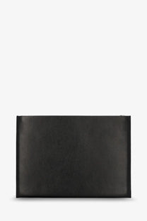 Givenchy men’s black leather clutch bag with sleek minimalist design and subtle stitching along the edges