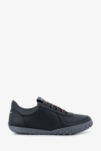 Givenchy men’s black leather sneakers with a matte finish and subtle gray rubber sole for stylish casual wear