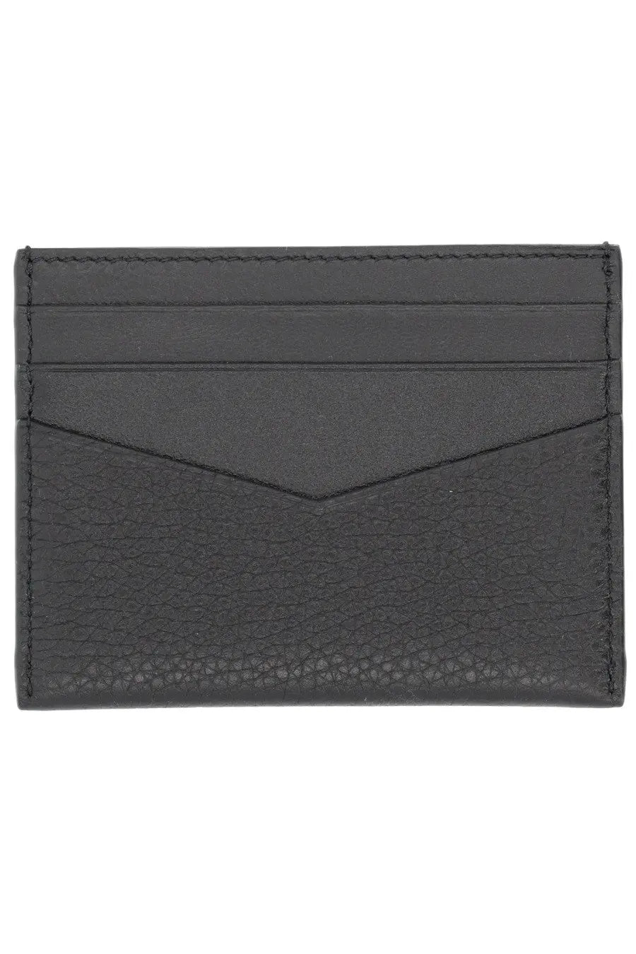 Givenchy men’s leather wallet black textured leather card holder with minimalist design and visible edge stitching