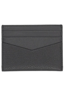 Givenchy men’s leather wallet black textured leather card holder with minimalist design and visible edge stitching