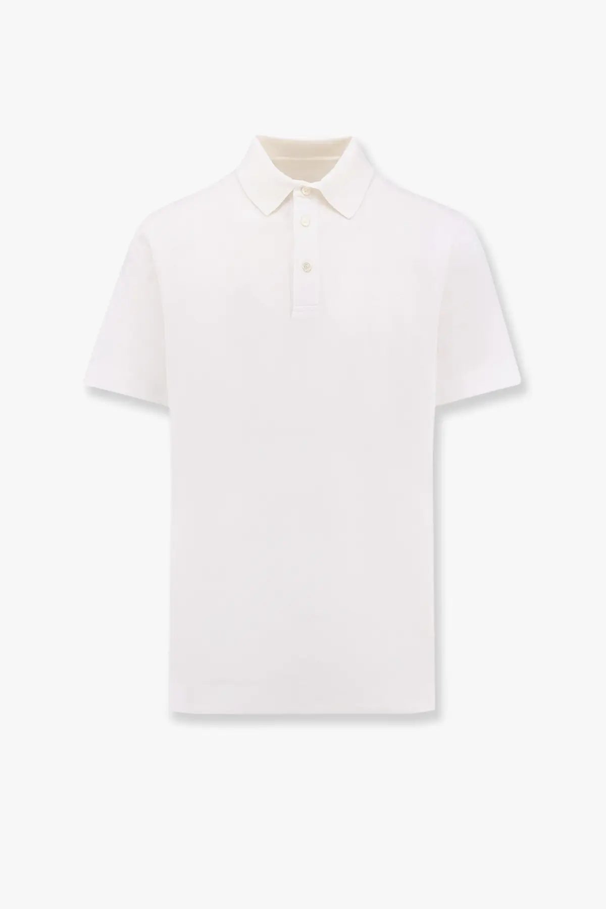 Givenchy men’s piqué cotton polo shirt in crisp white with short sleeves classic collar and buttoned placket