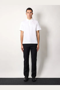 Givenchy men’s white piqué cotton polo shirt with short sleeves and a classic collar in a minimalist design