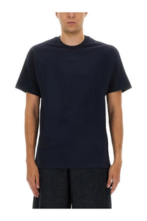 Givenchy men’s regular fit dark navy blue cotton t-shirt with crew neck and short sleeves