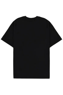 Givenchy men’s black short-sleeved shirt with a relaxed fit showing the plain back side of the t-shirt