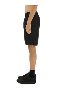 Givenchy men’s short track casual black athletic shorts with sleek minimalist design and subtle lower left leg branding