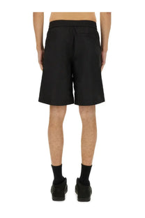 Givenchy men’s short track casual black tailored shorts with straight-leg cut and elastic waistband for comfort