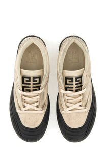 Givenchy men’s skate sneaker white featuring beige and black colors with a bold chunky sole design