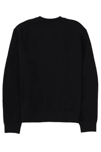 Black Givenchy men’s crewneck sweatshirt with ribbed cuffs and hem made from comfortable cotton blend fabric