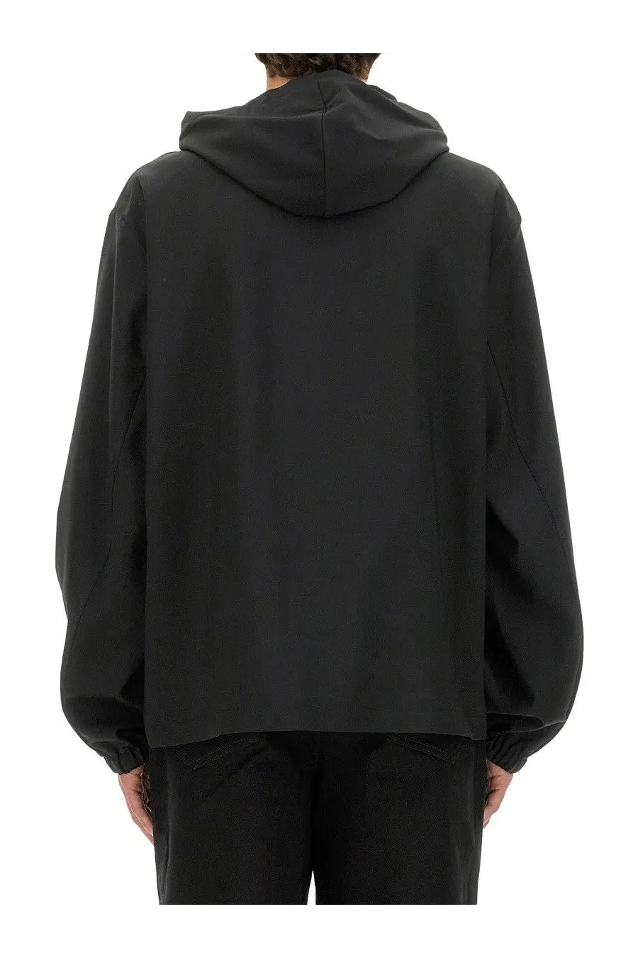Givenchy men’s black hooded zip sweatshirt with sleek minimalist design and relaxed fit in soft fabric