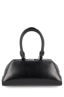 Givenchy women’s antigona east west mini bag black leather with curved top handles and silver-toned hardware