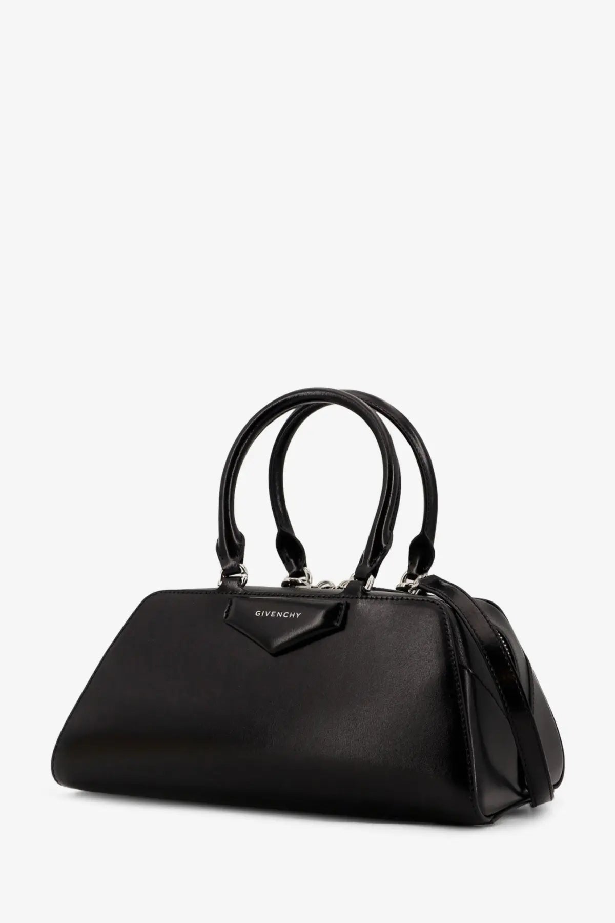 Givenchy women’s antigona small leather crossbody bag in black with sleek structured design and polished leather handles