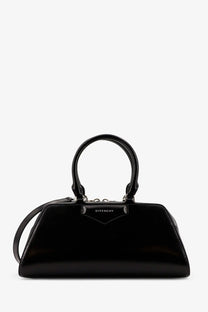 Givenchy women’s antigona small leather crossbody bag in black with glossy leather and structured rounded silhouette