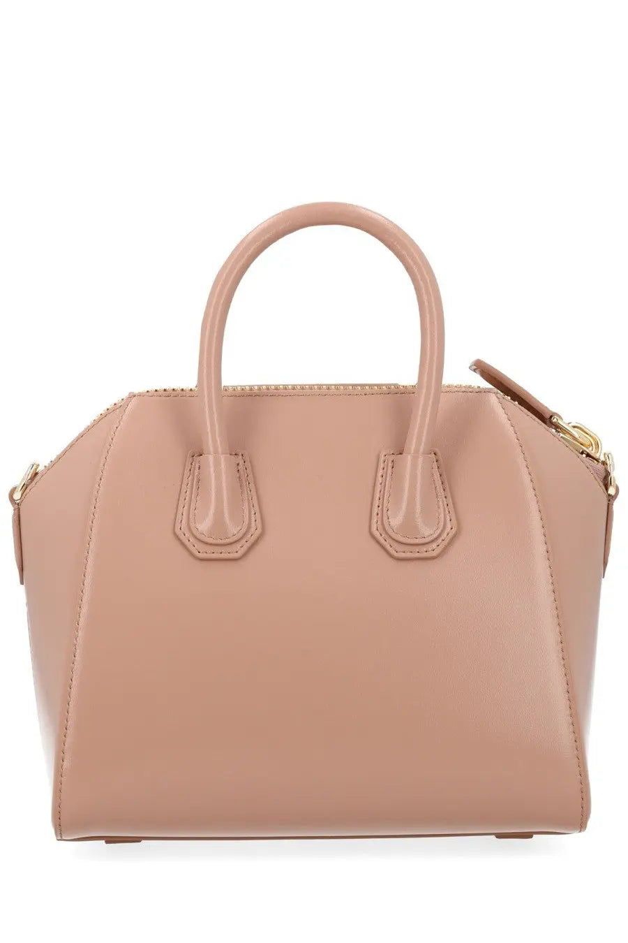 Givenchy women’s borsa antigona mini nude leather handbag with smooth leather and gold tone hardware