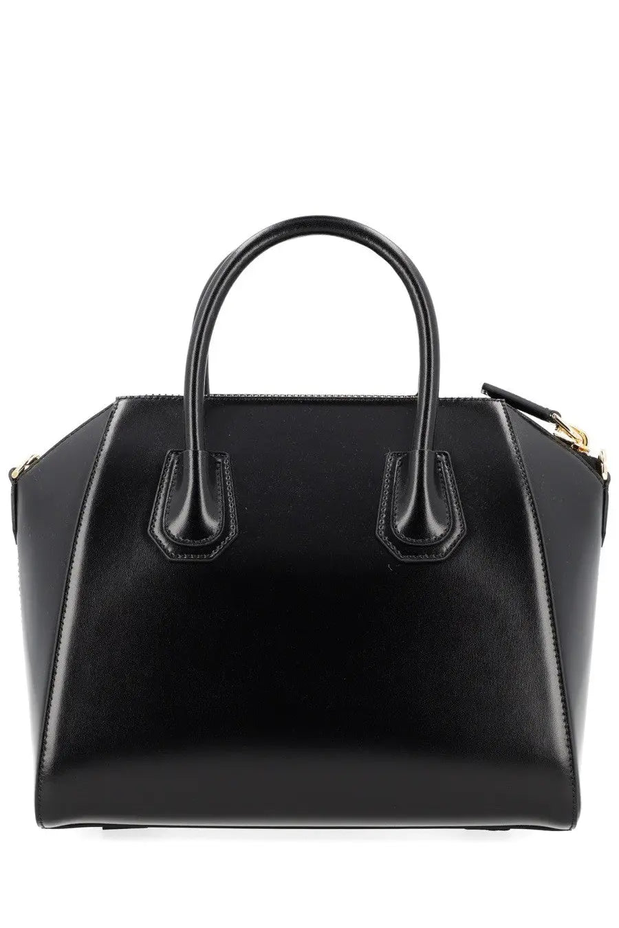 Givenchy womens borsa antigona small black handbag with glossy leather and gold tone hardware