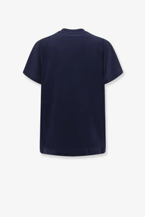 Navy blue short-sleeved cotton t-shirt for women by Givenchy shown from the front in a casual style