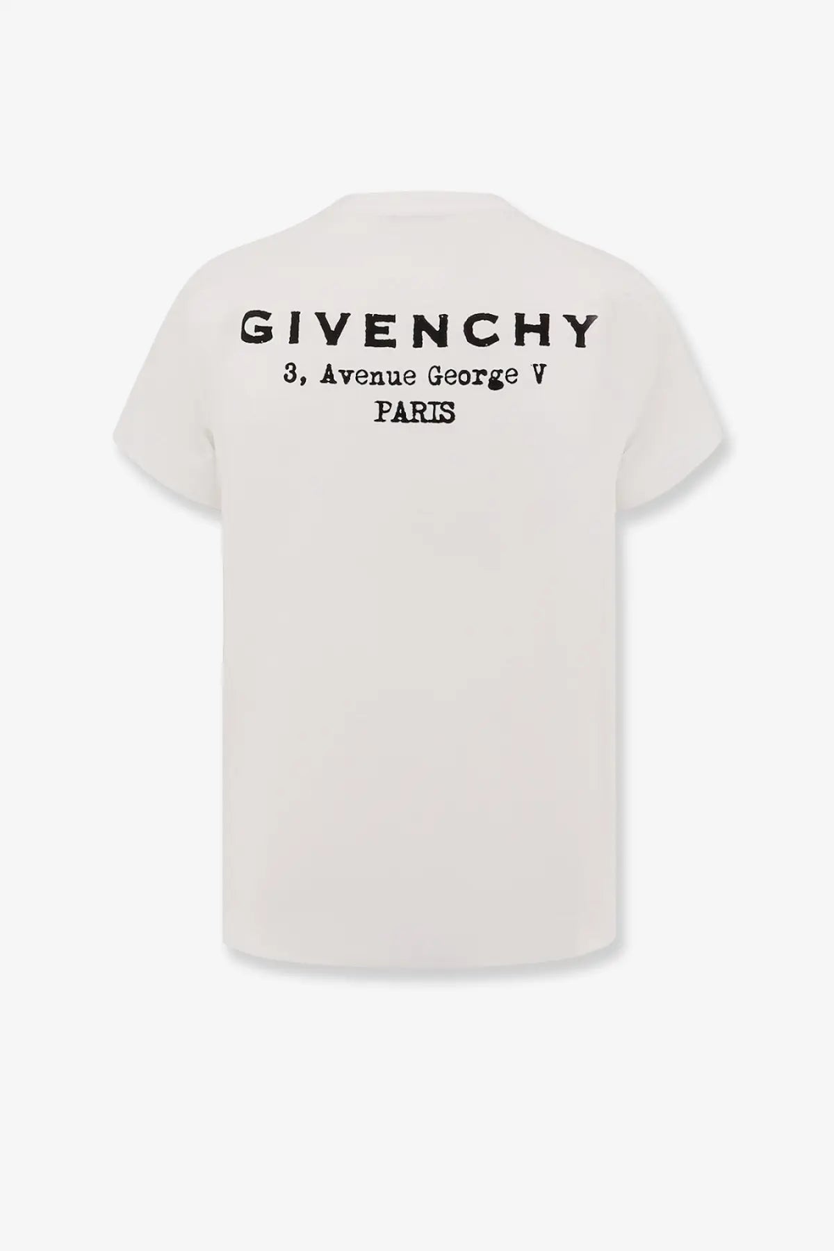 Off-white givenchy women’s white cotton t-shirt with bold black typographic print on the back