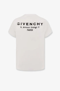 Off-white givenchy women’s white cotton t-shirt with bold black typographic print on the back