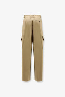 Givenchy women’s beige cotton and wool cargo trousers with tailored fit and side pockets