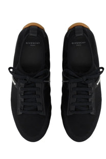 Givenchy women minimal slim black sneakers with suede upper black laces and rubber sole