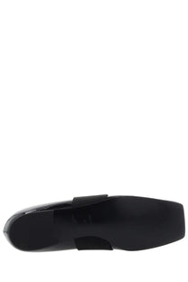 Givenchy women’s sliced square dancer black patent leather loafer with sleek square toe and minimalist design