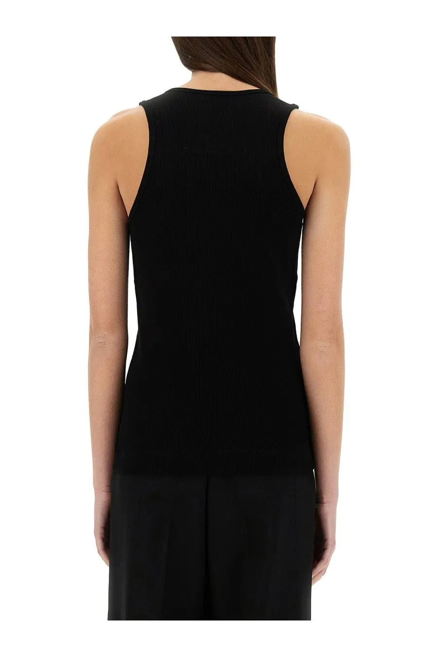 Givenchy women’s black sleeveless tank top with fitted silhouette and subtle shoulder cutouts in soft fabric