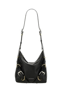 Black Givenchy women’s Voyou small shoulder bag with gold-tone hardware and dual leather straps