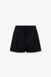Givenchy women’s black wool high-waisted pleated shorts with a sleek tailored design