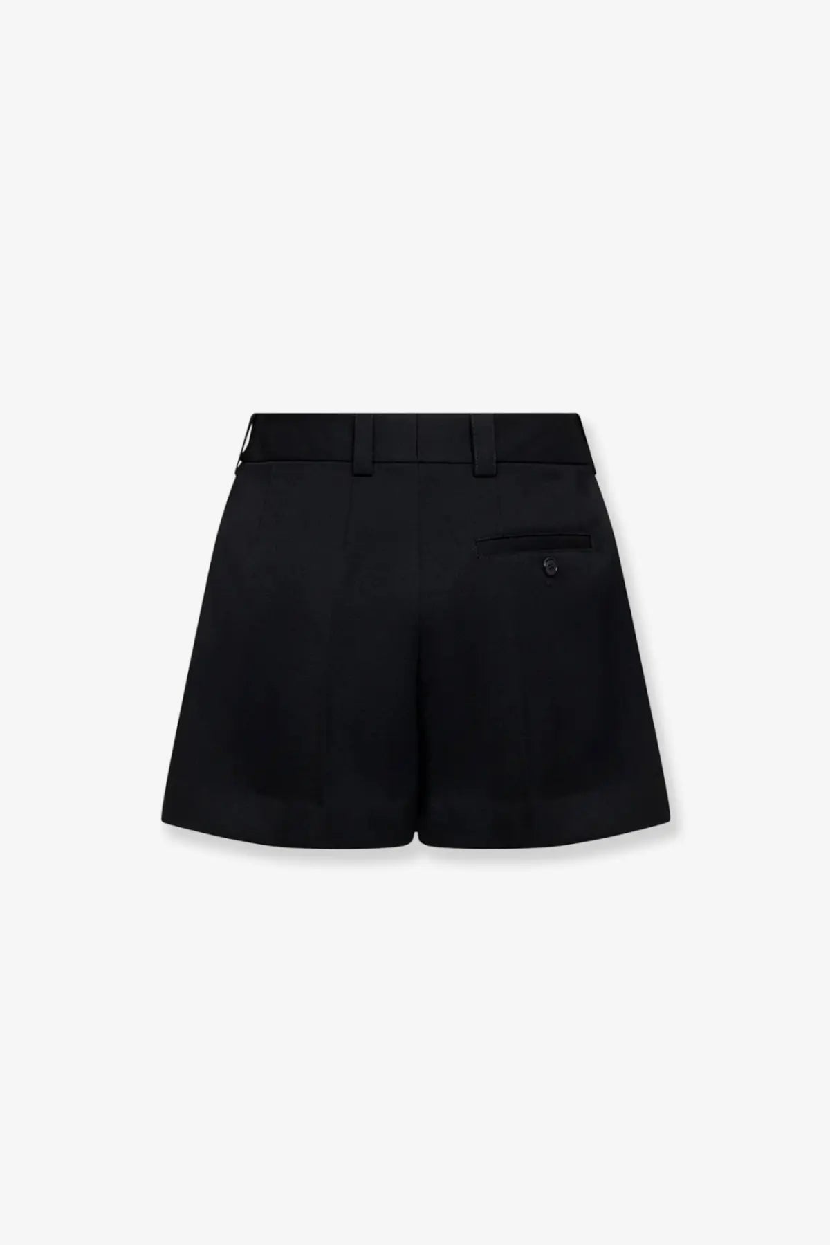 Givenchy women’s black wool high-waisted shorts with a sleek tailored design and subtle front pocket detail