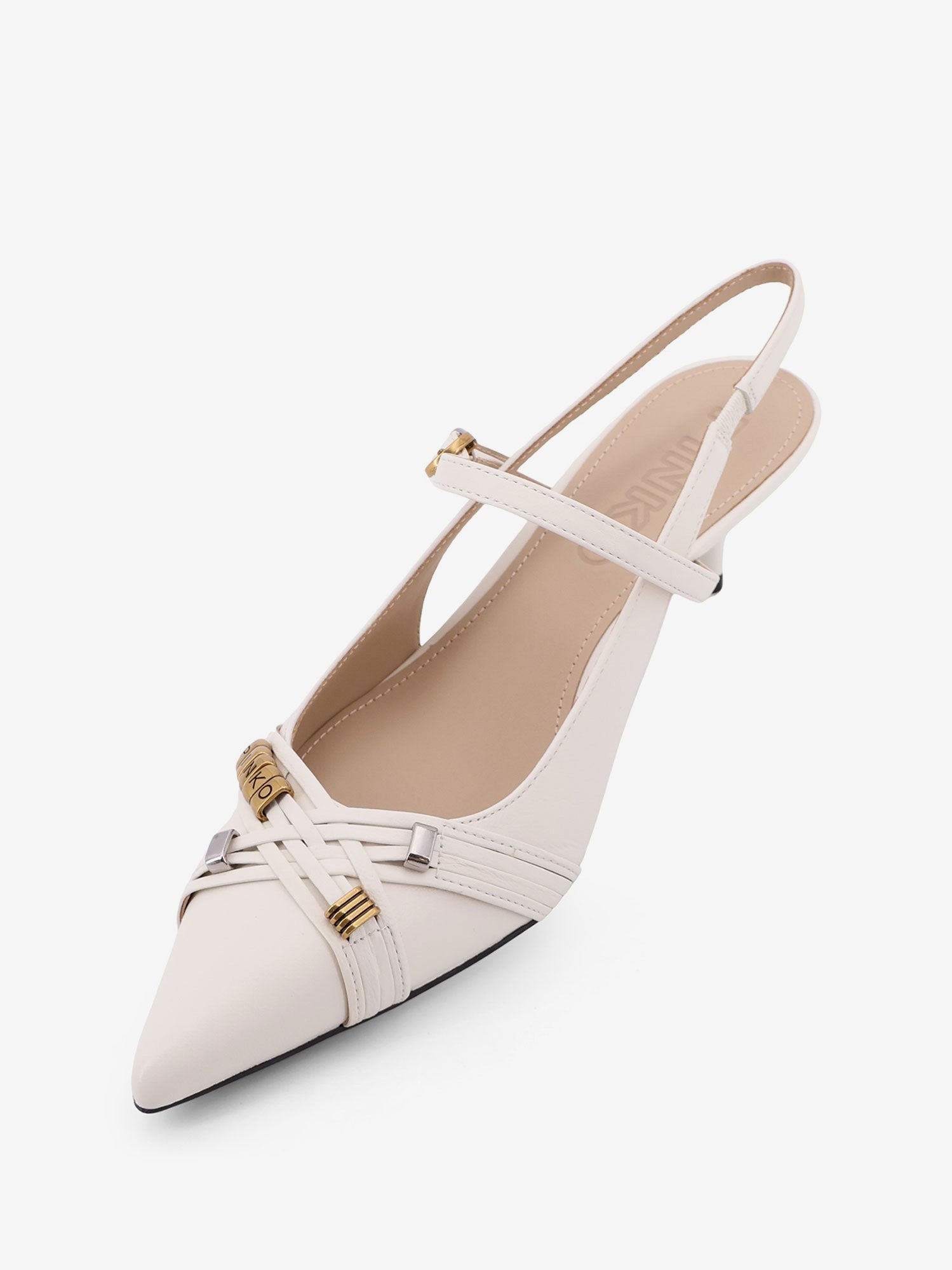 Pinko Women's Gloria Leather Pump White