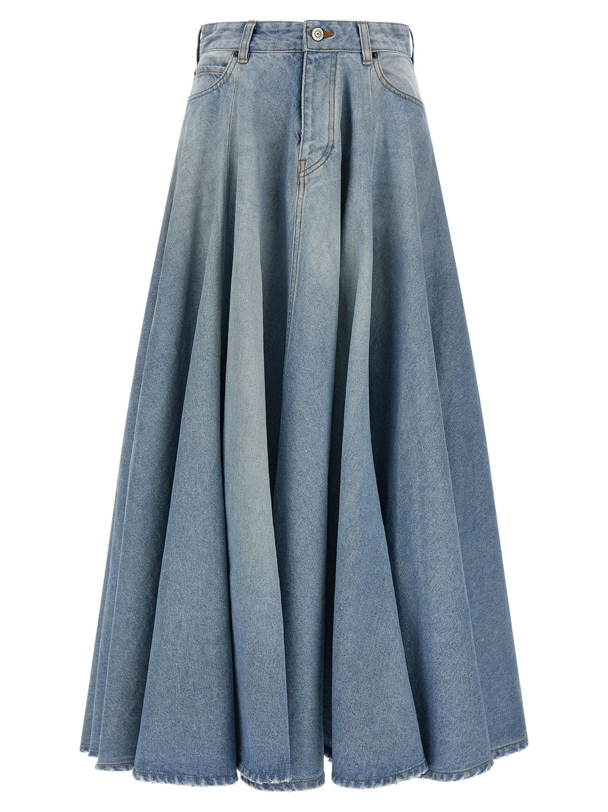 Balenciaga Godet Skirt Blue
