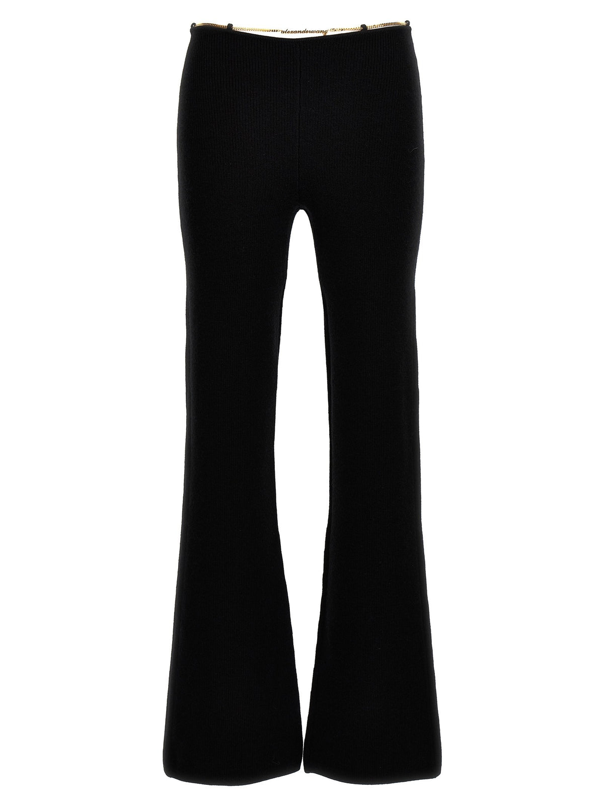 alexanderwang Gold Nameplate Chain Pants Black